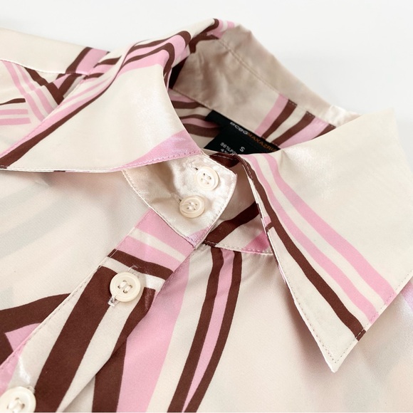 Free w Purchase • Y2K BCBG Satin Button-Up Blouse - Picture 6 of 9